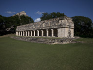 Temple of the Iguana at Uxmal Ruins - uxmal mayan ruins,uxmal mayan temple,mayan temple pictures,mayan ruins photos